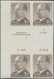 DDR: 1969, Ulbricht 1 Mark Grünoliv Und 2 Mark Siena, Je Zwei Ungezähnte Zwische - Unused Stamps