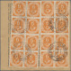 Bundesrepublik Deutschland: 1951, 6 Pfg. Posthorn, Zwei Senkrechte 8er-Blocks Zu - Cartas & Documentos