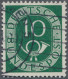 Bundesrepublik Deutschland: 1951, Posthorn 10 Pfg. Mit Selt. Wasserzeichen 4 Vb, - Used Stamps