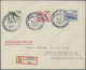 Delcampe - Zeppelin Mail - Germany: 1936, Three Zeppelin Covers For The 1936 Olympic Trip ( - Luchtpost & Zeppelin