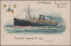 Delcampe - Ship Mail: 1842-1910's SHIP MAIL & SHIPS: Collection Of 39 Covers, Postcards, Po - Autres & Non Classés