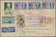 France: 1950/1959, FIRST AND SPECIAL FLIGHTS, Lot Of 63 Airmail Covers/cards Bea - Collections