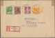 Berlin: 1949, Partie Von 14 Briefen Mit Frankaturen Rotaufdruck, Dabei Mischfran - Lettres & Documents