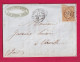 N°21 GC 1149 LA COTE ST ANDRE ISERE POUR VIRIVILLE CAD ARRIVE TYPE 22 LETTRE - 1849-1876: Période Classique