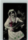 10169811 - Zither Handcoloriert - Frau Mit Einer Zither - Autres & Non Classés