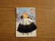 Carte Brodée "Savoie" - Jeune Femme Costume Brodé/Tissu- 10,5x15cm Env. - Bestickt