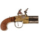 C. 1815 Rare PAIR Over / Under Flintlock Pistols - Armas De Colección