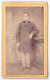 CARTE CDV - Portrait D'un Homme, à Identifier - Tirage Aluminé 19ème - Taille 63 X 104 - Anciennes (Av. 1900)