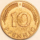 Germany Federal Republic - 10 Pfennig 1987 F, KM# 108 (#4688) - 10 Pfennig