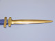 -ANCIEN OUVRE LETTRES Forme ANCRE De MARINE BRONZE Cordelette Bleue Vitrine      E - Apri Lettere