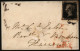 1841 Envelope London Usage, Franked Pl.5 SJ, Four Margins, Tied Black MC. (1) - Autres & Non Classés