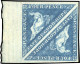 * SG#6a - 4p. Blue. Pair. White Paper. Larges Margines. SUP. - Cape Of Good Hope (1853-1904)