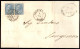 Regno - Vittorio Emanuele II - Involucro Di Lettera Affrancata Con Coppia Orizzontale Del 10 Cent V. Emanuele II Azzurro - Other & Unclassified