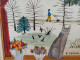 Delcampe - Tableau Peinture Naïve Paysage D'Hiver & Chat Art Naïf Signé Charlotte Julian 85 - Acrylic Resins