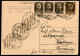Luogotenenza - Cartolina Postale 30 Cent Vinceremo Usata In Periodo Di Luogotenenza E Affrancata Con Tre 30 Cent Imperia - Other & Unclassified