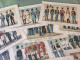 Lot Anciennes Planches Gravures Illustrations Uniformes Armées Militaire Allemagne Deutschland /19 éme / - Uniforms