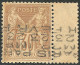 Surcharge 4 Lignes. Surcharge Horizontale. No 8a, 23 FEVR, Bdf, Superbe. - R - 1893-1947