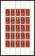 N°135/139, Série Jardins De La Principauté Et Effigie En Feuilles Complètes De 25 Exemplaires. TTB  Qualité: **  Cote: 7 - Unused Stamps