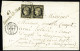 Lettre Cursive "41 Lavoute-Chilhac" +T15 Brioude, Haute-Loire, 31 Mars 1849 + Grille Sur Paire De N°3 Bien Margée Sur Le - 1849-1850 Ceres