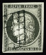 Obl N°3c 20c Gris-noir, Obl. Grille,  TTB. Certificat JF.Brun - 1849-1850 Ceres
