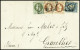 Lettre N°25 + 26 En Paire + 37 OBL GC 532 Sur Lettre De Bordeaux Pour Graulhet (sept 71) - 1863-1870 Napoleon III With Laurels