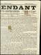 Lettre N°40B 2c Brun-rouge Obl Typographique, Seul Sur Journal L'INDEPENDANT DE LA CHARENTE-INFERIEURE Du 14 Mars 1871,  - 1870 Bordeaux Printing