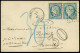 Lettre N°37 En Paire OBL GC 1593 + T16 "Frevent (61)" (24 Mai 71) Sur Lettre Pour Rethel Avec Taxe 30 Au Crayon Bleu Et  - War 1870