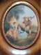 Peinture Miniature Dans Son Cadre En Noyer, Fin XIXè - Oils