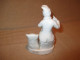 Ancien Encrier En Porcelaine De Vieux Paris Homme Assis XIX ème - Tintenfässer
