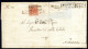 Cover 1850, Lettera Raccomandata Da Treviso (SI + Raccomandata In Cartella Rosso Punti R1) Il 16.7 Per Nervesa Affrancat - Lombardo-Vénétie