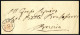 Cover 1854, Lettera Da Manerbio (C1 Punti 4) Il 18.4 Per Brescia Affrancata Con 15 C. Rosa Carta A Macchina, Sass. 20 - Lombardo-Vénétie