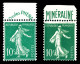 * N°188/188A, Minéraline Et Phéna, 10c Vert, Les 2 Exemplaires TB (certificat)  Qualité: *  Cote: 545 Euros - Nuevos
