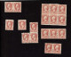 Lot # 036 UNITED STATES: Officials, War Department, 3c And 12c Rose, Former 7 Copies, Latter 11 Copies - Officials