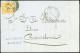 Lettre N°23 40c Orange, Obl. Cachet Espagnol Cercle De Barres 2 S. LAC De MARSEILLE 29/3/65, Cachet ADMON DE CAMBIO BARC - 1862 Napoléon III