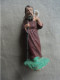 Delcampe - Vintage - 4 Figurines De Crèche De Noël En Terre Cuite - María Y José