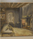 -HST TABLEAU VUE D'INTERIEUR PIECE PRINCIPALE FERME ANCIENNE De L CHAVIANIELF    E - Oils