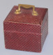 Delcampe - -BEL ANCIEN ENCRIER De VOYAGE Gainé De CUIR Rouge Bordeaux XIXe Collection   E - Calamai