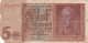 X1- 5 Mark, Reichsmark 1942. Deutsches Reich, Third Reich, Germany - Five Reichsmarks, Circulated Banknote - 5 Reichsmark