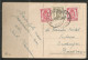 Belgique - Petit Sceau De L'Etat N°420 10c.+423 (2) 25c.sur Carte De Voeux Obl Relais KLERKEN Vers Handzame - 1935-1949 Small Seal Of The State