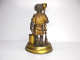 Delcampe - Antike Skulptur Figur Aus Metall - Metal