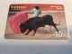 ZWITSERLAND  CHF 10,-   / PREPAID CARD  /TELELINE/  BULL FIGHTING SPAIN  /ANIMAL     /   FINE USED CARD **19529** - Schweiz
