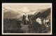 AK Elm, Ortspartie Mit Kirche Und Bergblick  - Elm