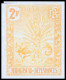 76 - Essais. 2F. Rouge S/azuré+2F. Orange S/azuré. 2 Valeurs. TB. - Otros & Sin Clasificación