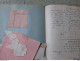 Delcampe - Ancien Cahier De Couture Scolaire Broderie Jours Reprise Exercice Avec Explication Technique Mode - Other & Unclassified