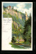 Lithographie Hohnstein, Partie Am Brand - Hohnstein (Sächs. Schweiz)