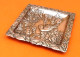 Art Nouveau  Vide Poche / Baguier  Décor Floral Printanier Hirondelle / Fleurs Régule Cuivré - Metal