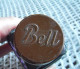 Bouteille Ancienne D'encre à Tampons BELL Pout Timbre Caoutchouc - Calamai