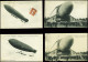 Lettre 18 Cartes Postales Du Dirigeable "Ville De Nancy" Dont Une Avec Griffe Violette "Cie Gle Transaérienne Parc Du Di - Luchtpost