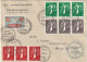 Schweiz Suisse 1939: Swissair-Europaflug NORD (> HELSINKI) Rollen En Rouleaux Coil-strips Zu Z25a-Z27a (Zu CHF 220.00++) - First Flight Covers