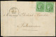 Let EMISSION DE BORDEAUX - 42B   5c. Vert-jaune R II, PAIRE Obl. GC 121 S. LAC, Càd T16 ANZIN 14/1/71, Arr. Valenciennes - 1849-1876: Periodo Classico